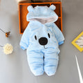 Baby Bear Hooded Fleece Romper – Warm Winter Jumpsuit