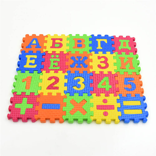 Alphabet & Number Puzzle Foam Play Mat – Kids Learning Floor Tiles