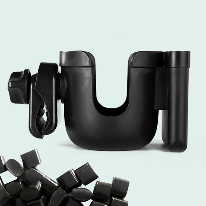 2-in-1 Universal Stroller Cup & Phone Holder – Adjustable Baby Stroller Organizer