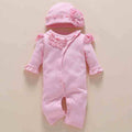 Baby Girl Romper Jumpsuit with Hat – Cute Newborn Outfit