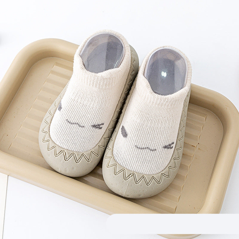 Baby Non-Slip Soft Sole First Walking Shoes – Cute Cotton Toddler Socks Shoes (0–24 Months)