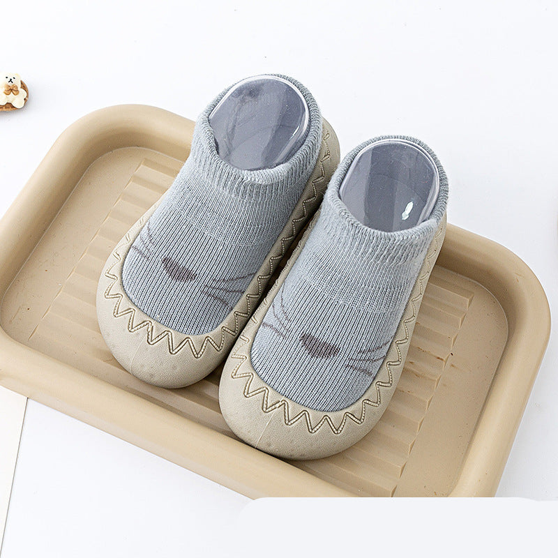 Baby Non-Slip Soft Sole First Walking Shoes – Cute Cotton Toddler Socks Shoes (0–24 Months)