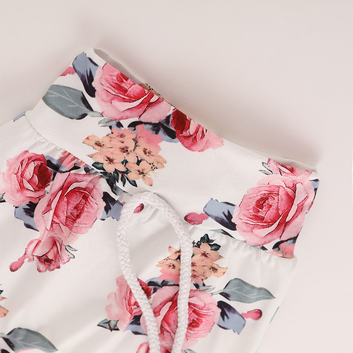 Floral Baby Girl Hoodie Outfit Set – Cute 3 Piece Set