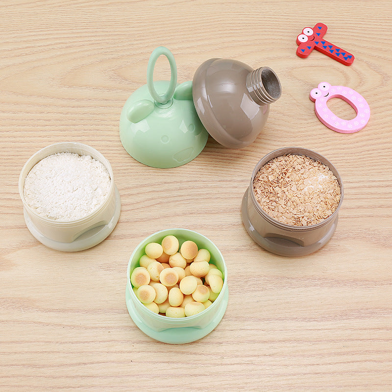 3-Layer Baby Formula Dispenser – Portable Milk Powder Storage Container