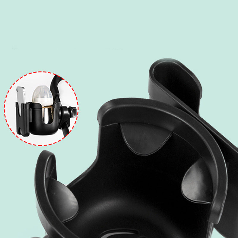 2-in-1 Universal Stroller Cup & Phone Holder – Adjustable Baby Stroller Organizer