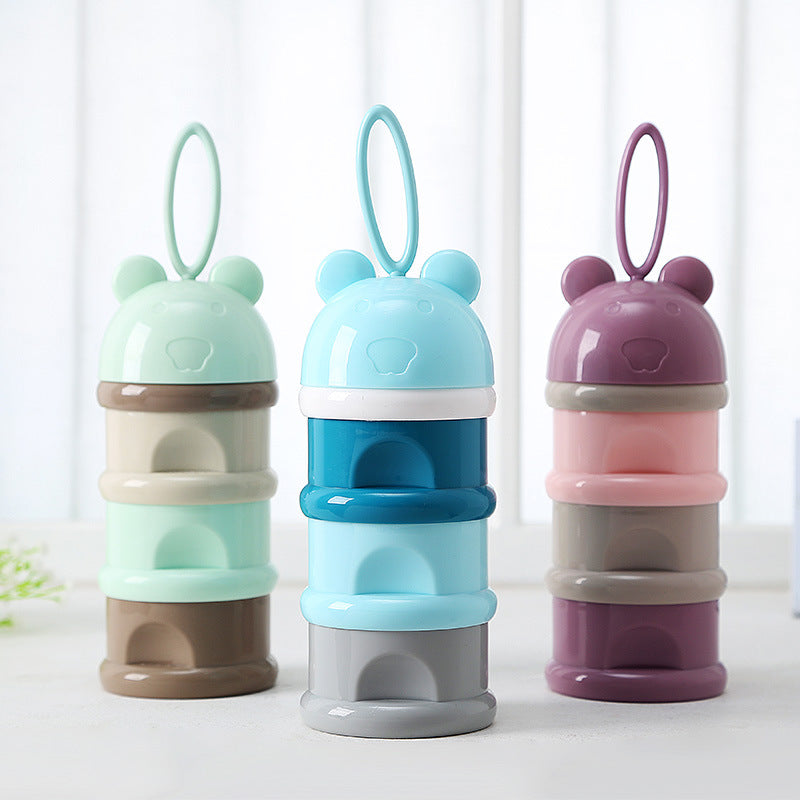 3-Layer Baby Formula Dispenser – Portable Milk Powder Storage Container