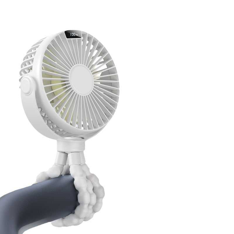 Portable Baby Stroller Fan – Rechargeable Clip-On Cooling Fan with Flexible Tripod Legs