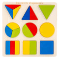 Montessori Geometry Puzzle Board – Wooden Shape Learning Toy
