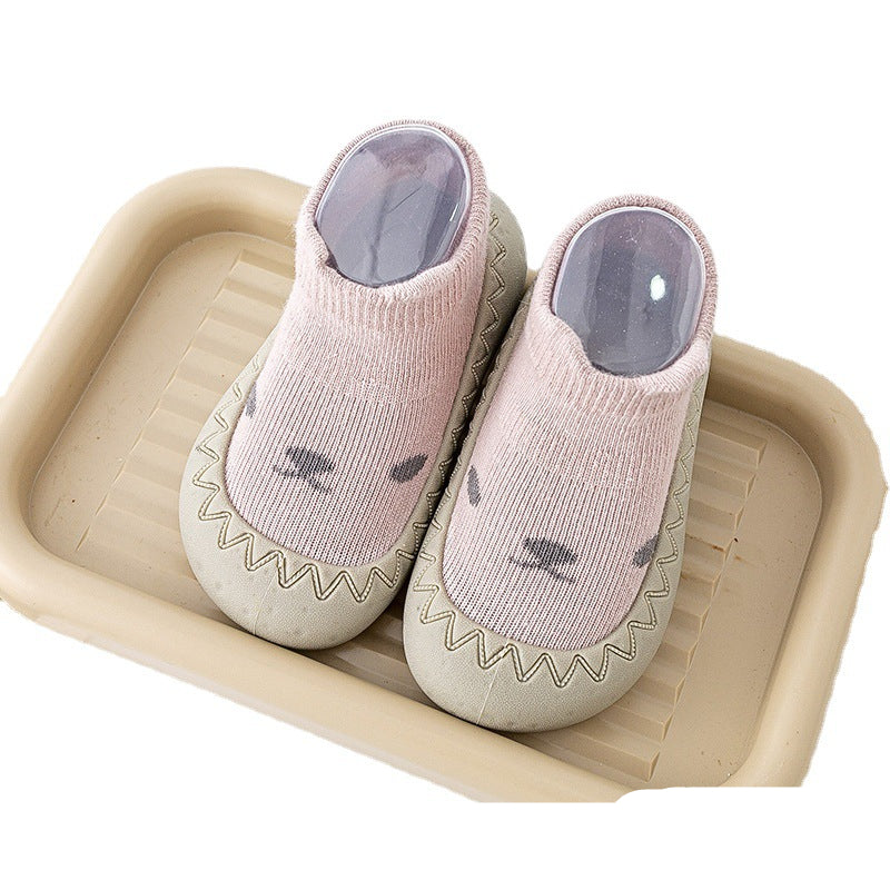 Baby Non-Slip Soft Sole First Walking Shoes – Cute Cotton Toddler Socks Shoes (0–24 Months)