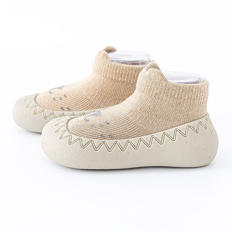 Baby Non-Slip Soft Sole First Walking Shoes – Cute Cotton Toddler Socks Shoes (0–24 Months)