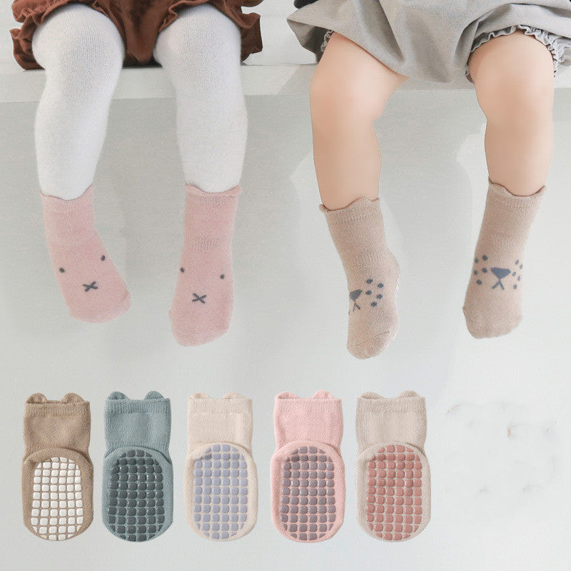 Anti-Slip Baby Grip Socks – Soft Cotton Toddler Socks