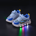 Dinosaur LED Light Sneakers – Kids Breathable Mesh Shoes